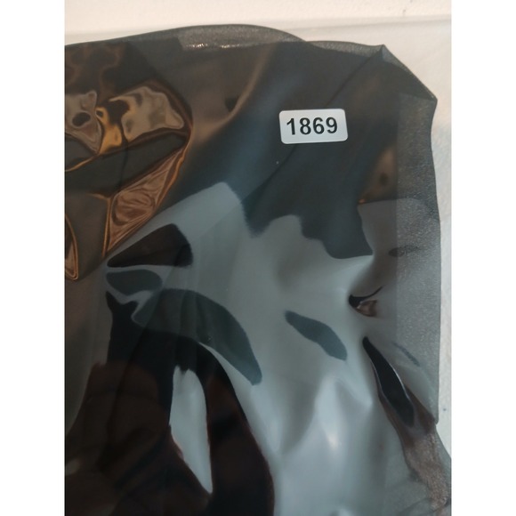 New York & Company L Black Draped Rosette Sleeveless Blouse Top Large Stretch - Picture 11 of 11